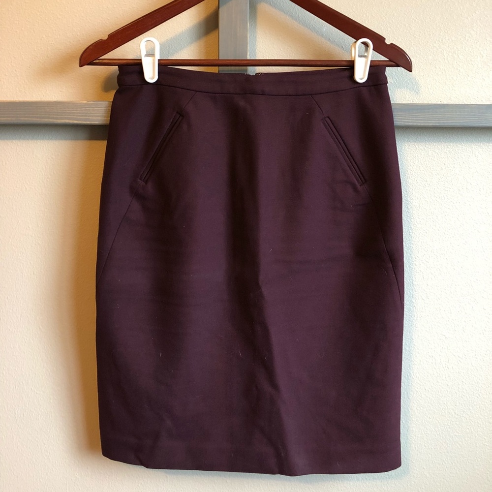 Deep purple Ann Taylor pencil skirt